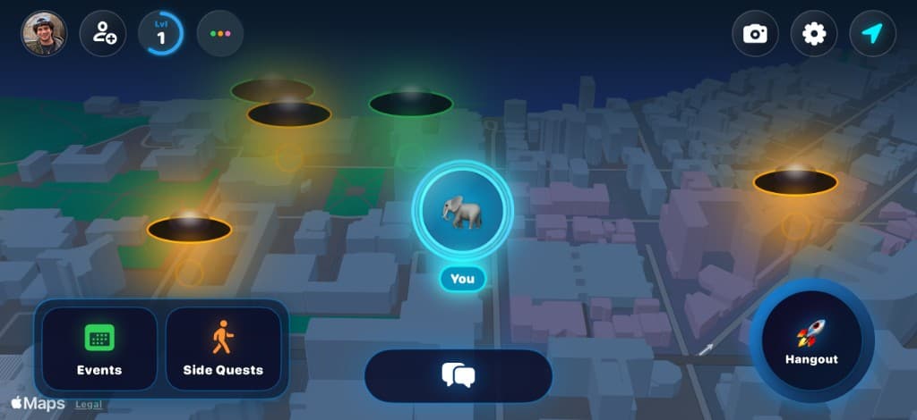 BluWorld map with events and quests