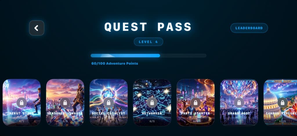 BluWorld Quest Pass adventure points